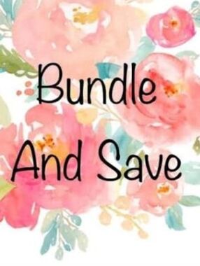 Bundle And Save Floral Graphic - Pink Watercolor Flowers